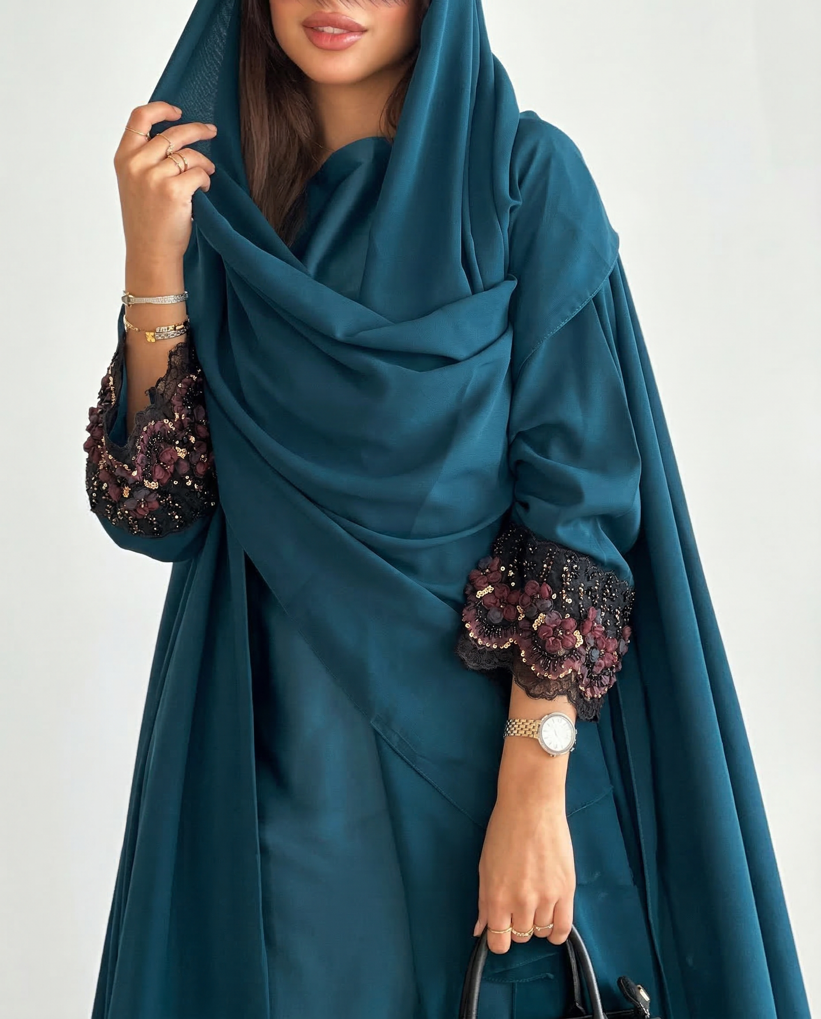 NOUF TEAL ABAYA