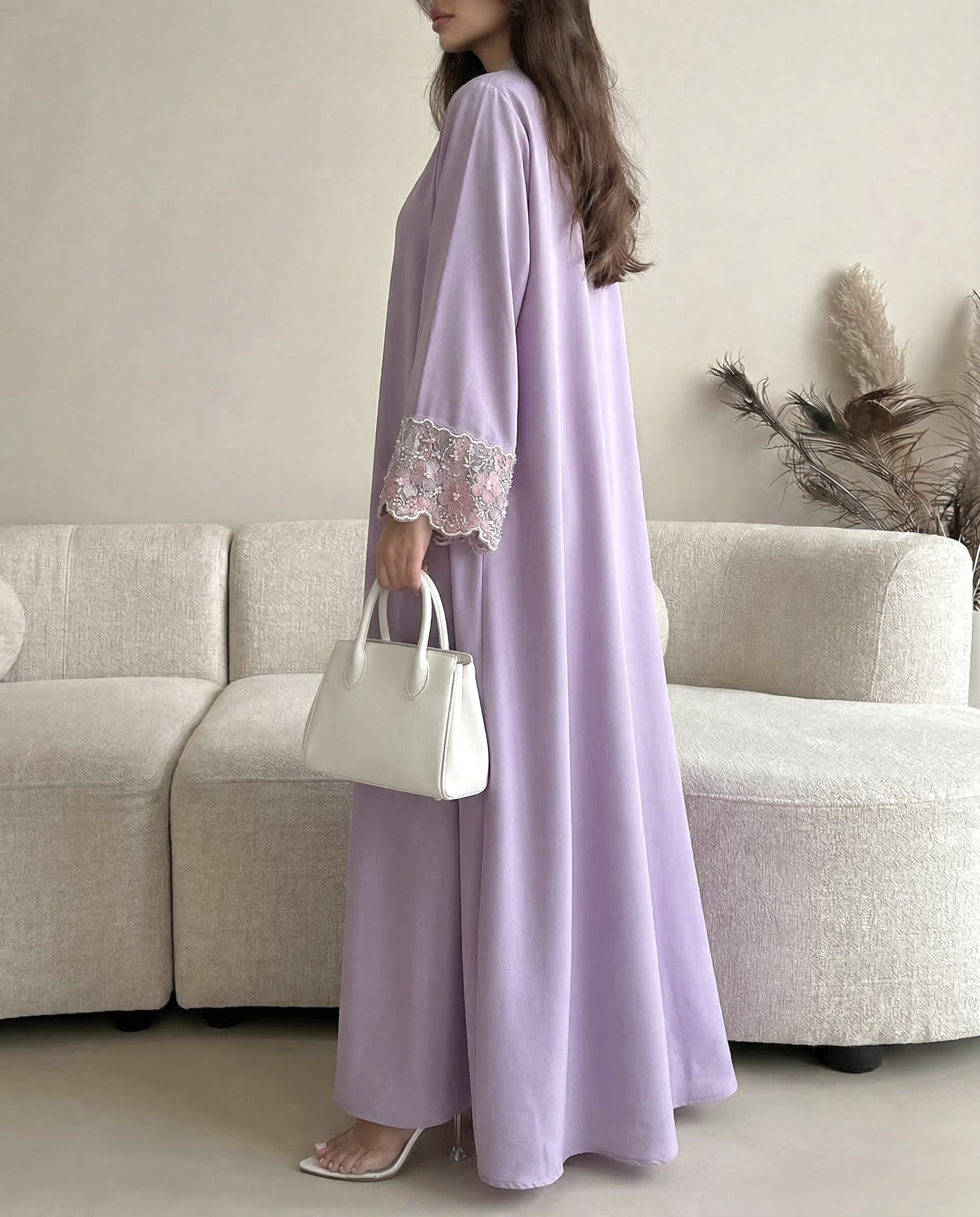 NOUF LILAC ABAYA - Image 3