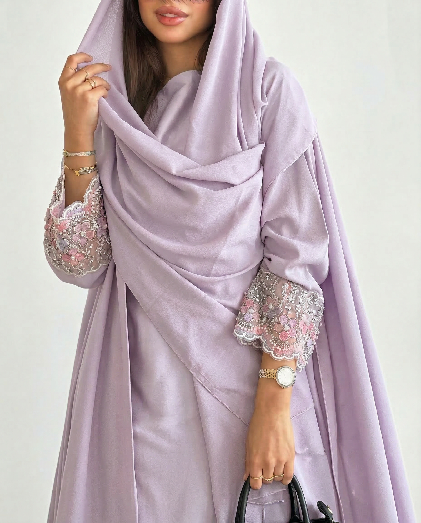 NOUF LILAC ABAYA