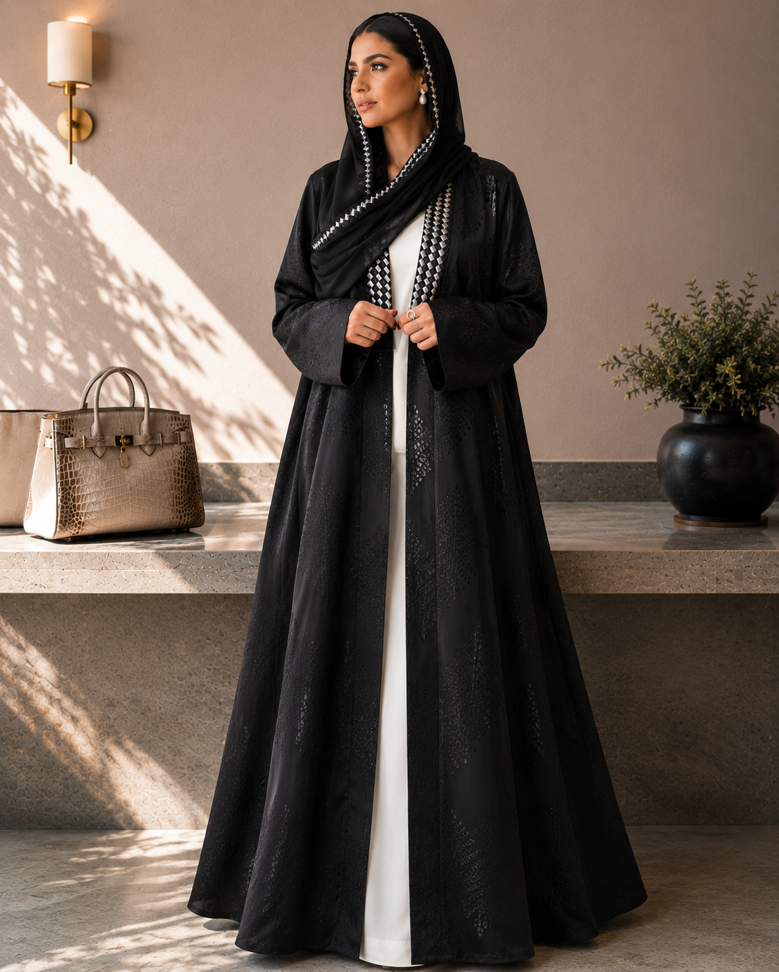 black rose abaya - Image 2